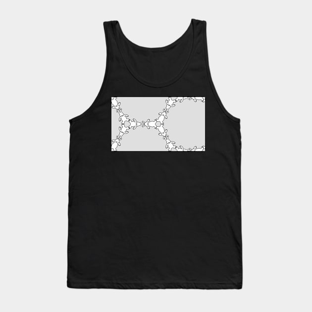 bunny chain - gray rabbit pattern Tank Top by davidscohen